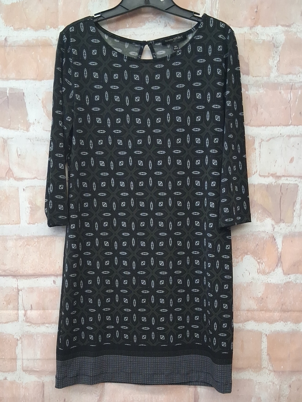 Banana Republic Black Geometric Dress